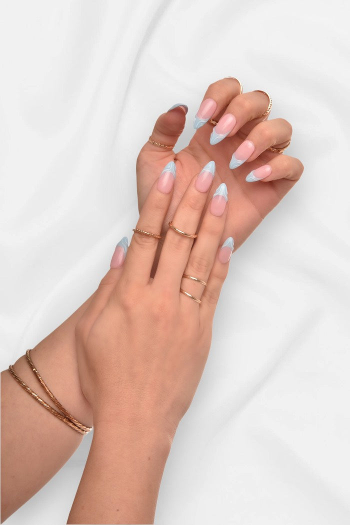 Pressed By Renee, High Quality Press On Nails, In 2 The Blue