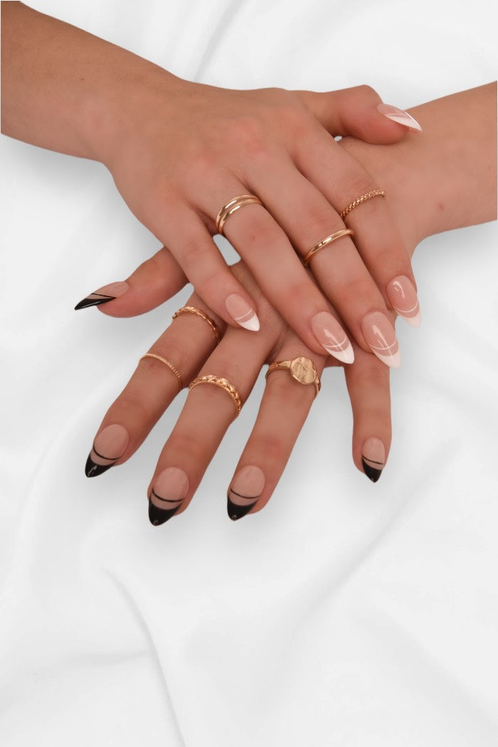 Pressed By Renee, High Quality Press On Nails, 2 Tone