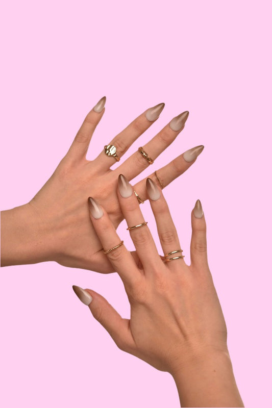 Pressed By Renee, High Quality Press On Nails, Cookie